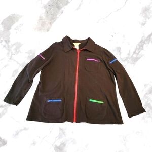 Norm Thompson 2X Cotton Jacket Lightweight Zip Pocket Track T14